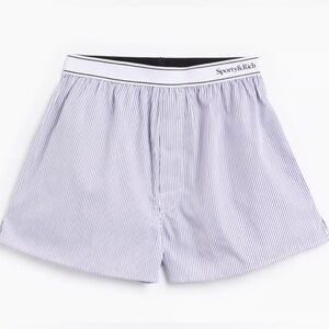 Sporty & Rich Logo Striped Boxer Shorts